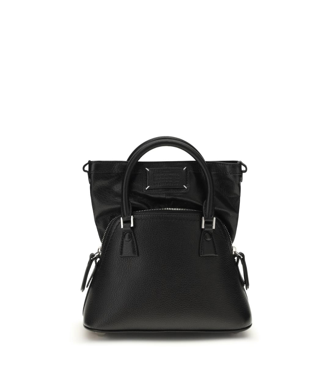 MAISON MARGIELA Черная кожаная сумка тоут, фото 1