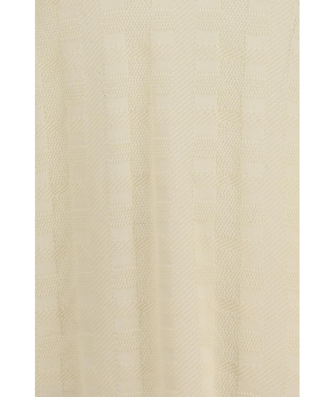 Cruna Бежевое хлопковое поло с коротким рукавом, фото 3