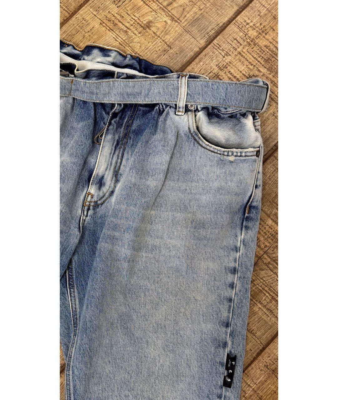 OFF-WHITE Синие деним шорты, фото 3