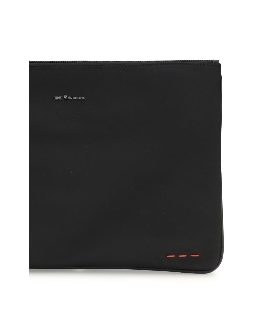 KITON Черная барсетка, фото 3