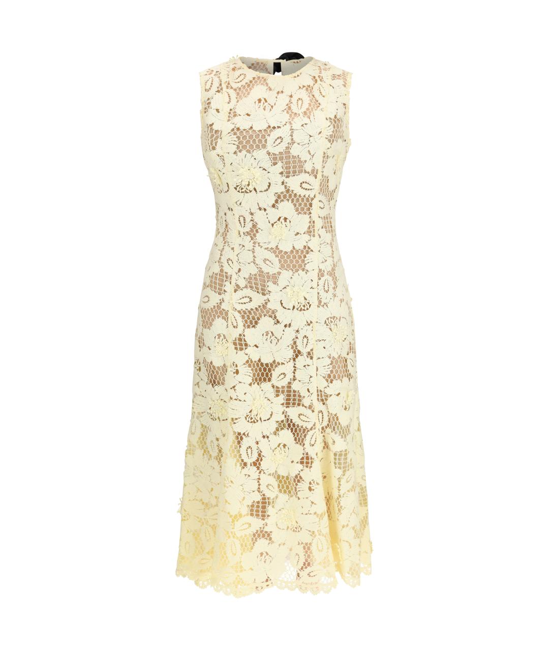 SELF-PORTRAIT Желтое полиэстеровое коктейльное платье, фото 1