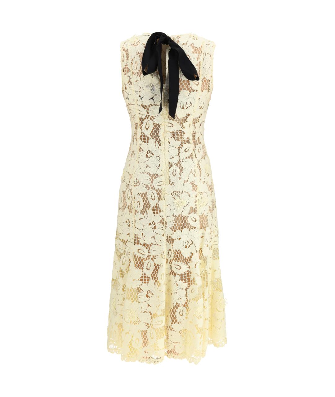 SELF-PORTRAIT Желтое полиэстеровое коктейльное платье, фото 2