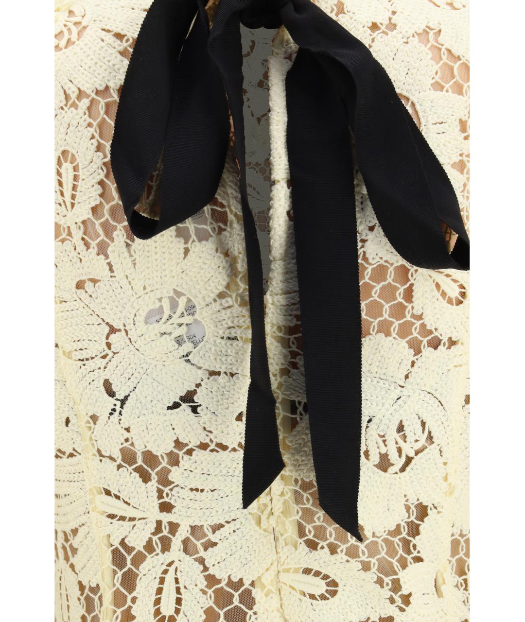 SELF-PORTRAIT Желтое полиэстеровое коктейльное платье, фото 3