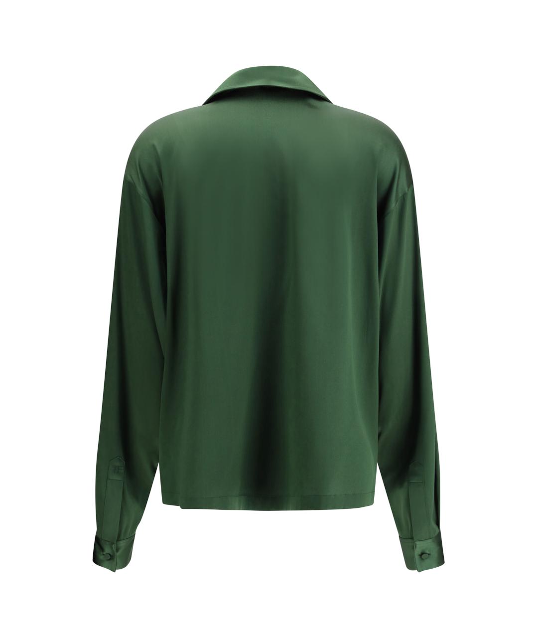 TOM FORD Зеленая шелковая рубашка, фото 2