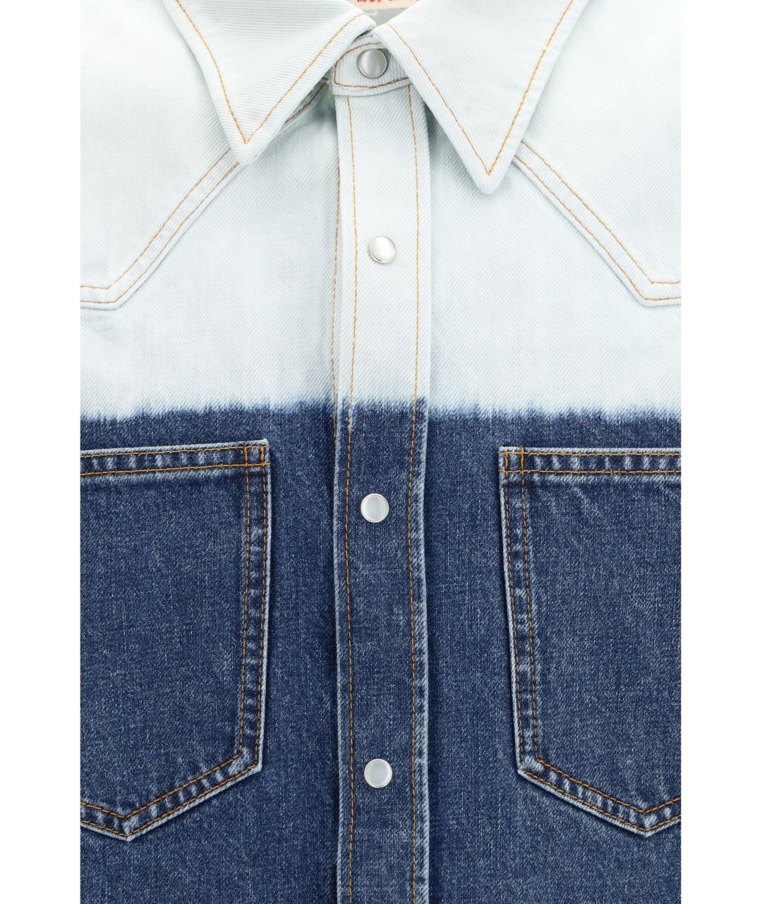 MARNI Синяя хлопковая классическая рубашка, фото 3