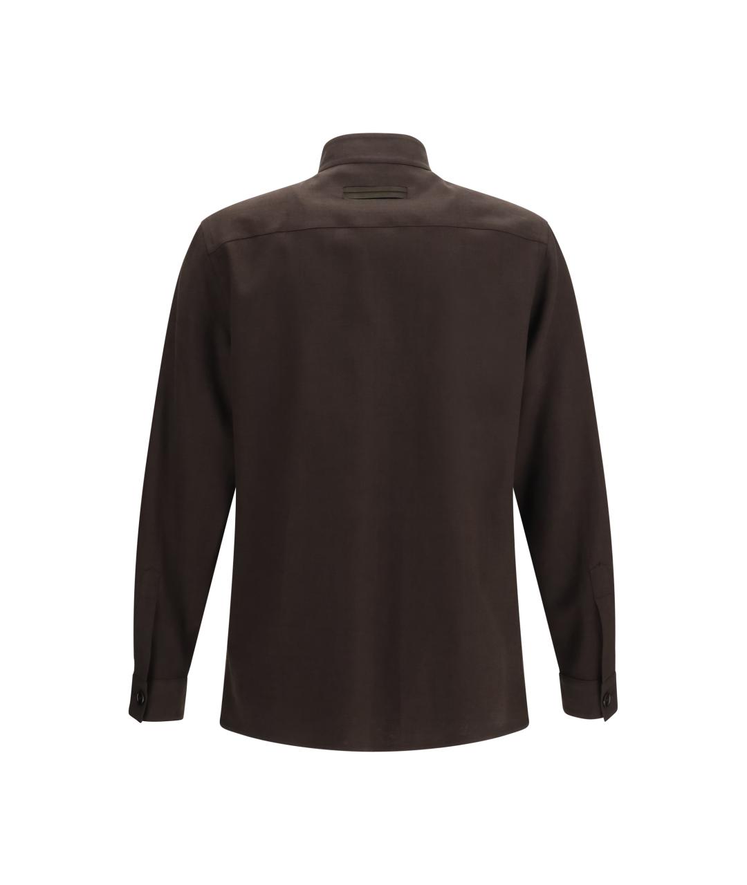 ZEGNA Коричневая льняная куртка, фото 2