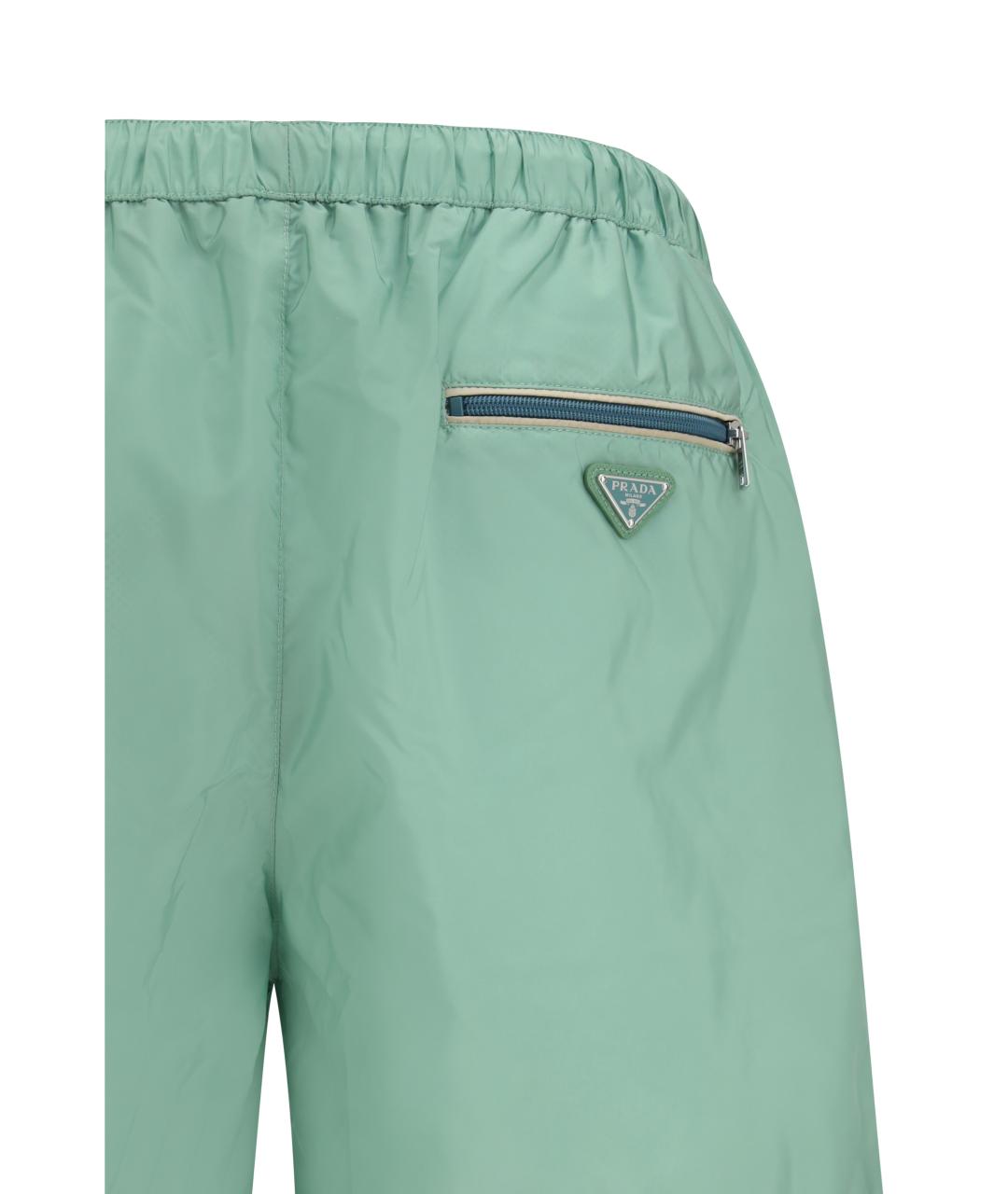 PRADA Бирюзовые полиамидовые шорты, фото 3