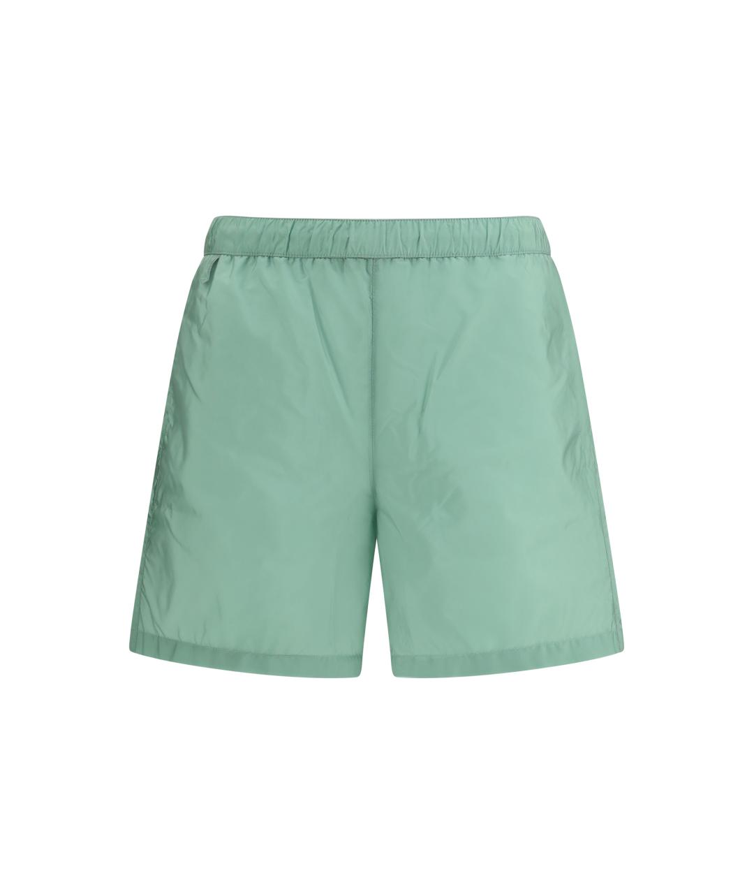 PRADA Бирюзовые полиамидовые шорты, фото 1