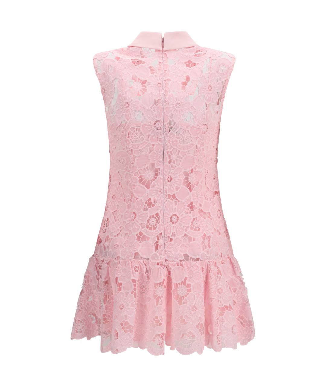 SELF-PORTRAIT Розовое полиэстеровое повседневное платье, фото 2