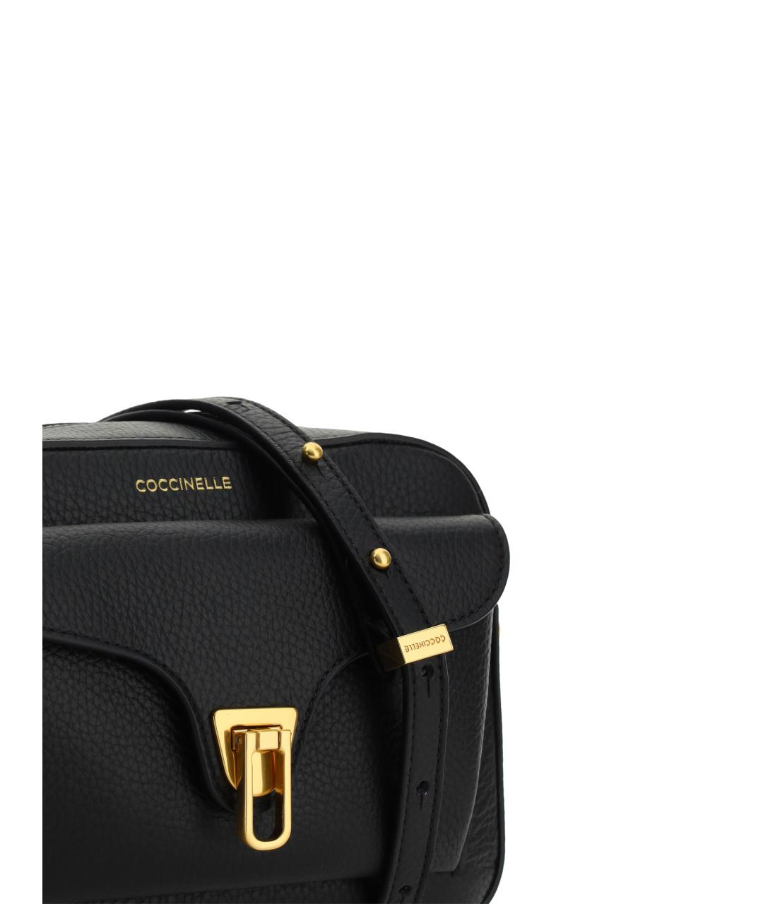 COCCINELLE Черная кожаная сумка через плечо, фото 4