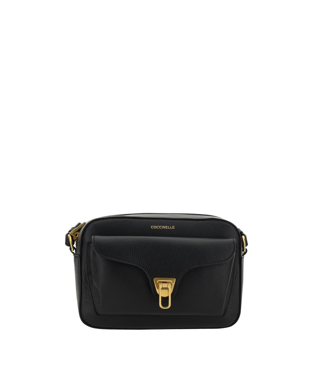 COCCINELLE Черная кожаная сумка через плечо, фото 1
