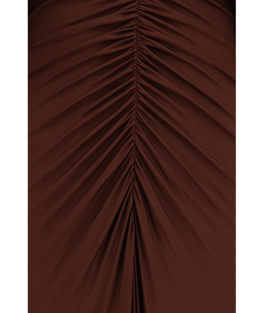 SELF-PORTRAIT Коричневое вечернее платье, фото 3