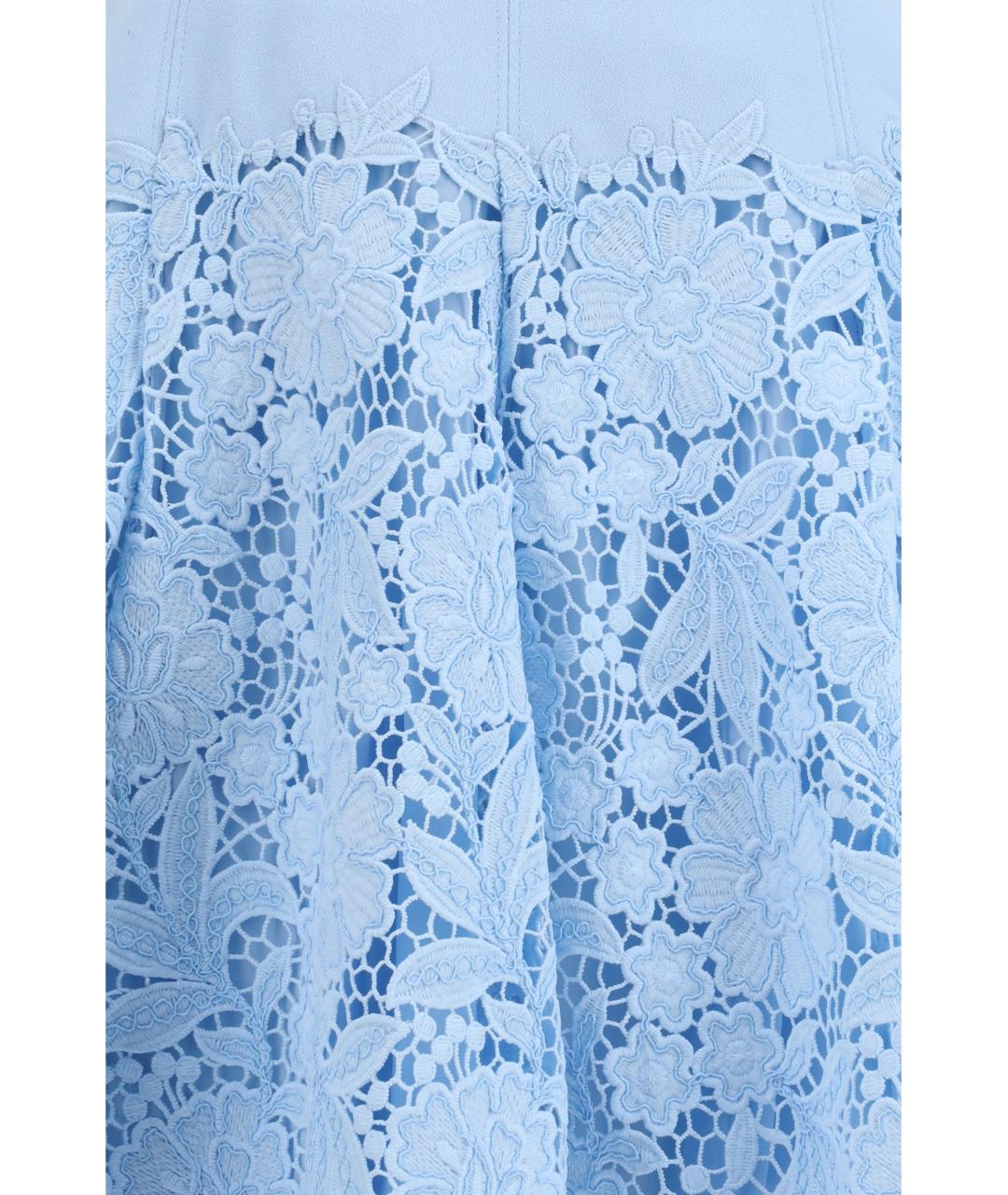 SELF-PORTRAIT Голубое полиэстеровое повседневное платье, фото 3