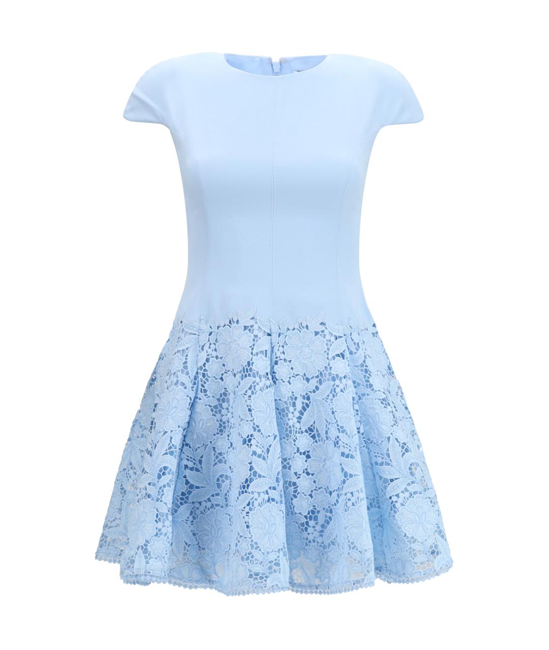 SELF-PORTRAIT Голубое полиэстеровое повседневное платье, фото 1