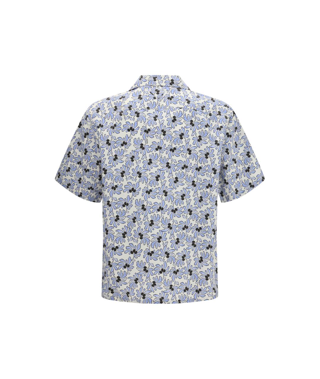 PRADA Голубая хлопко-шелковая кэжуал рубашка, фото 2