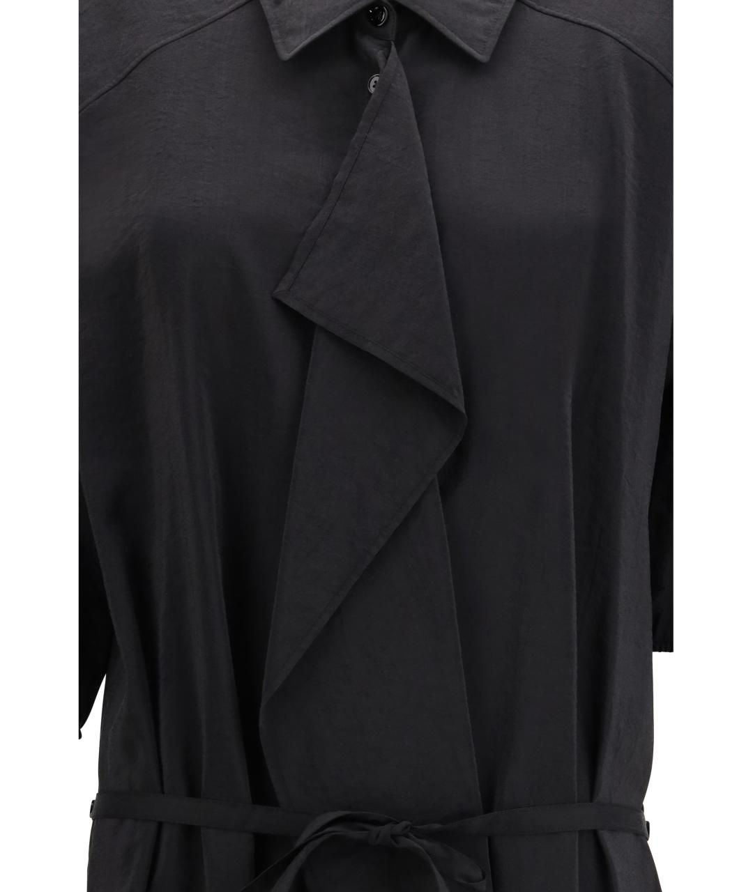 LEMAIRE Черное шелковое повседневное платье, фото 3