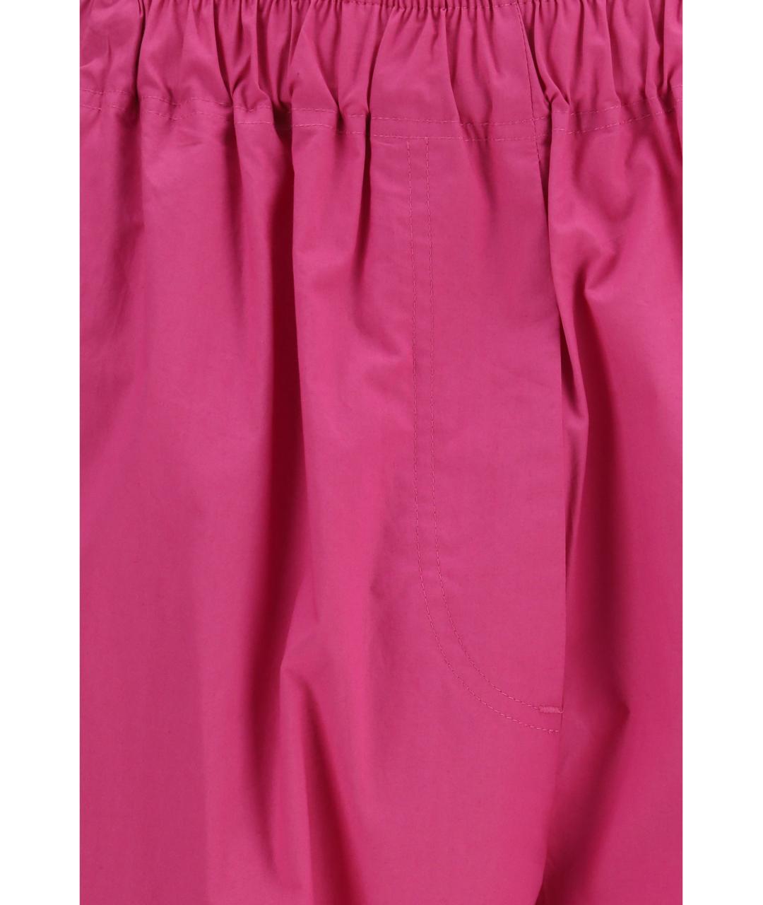 THELATEST Фуксия синтетические прямые брюки, фото 3