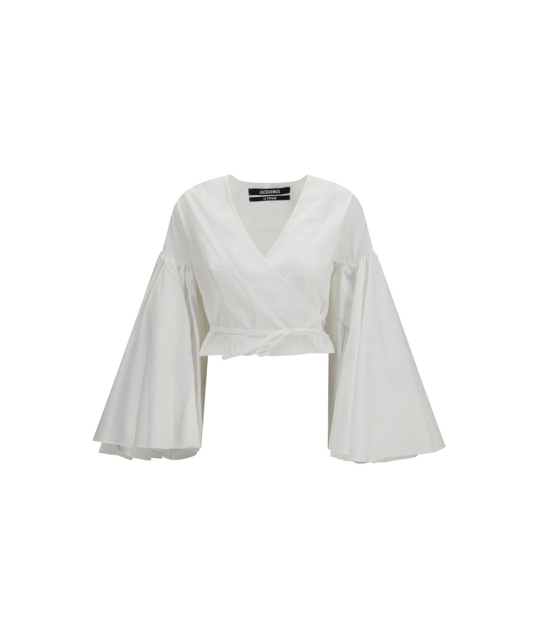 JACQUEMUS Белая хлопковая рубашка, фото 1