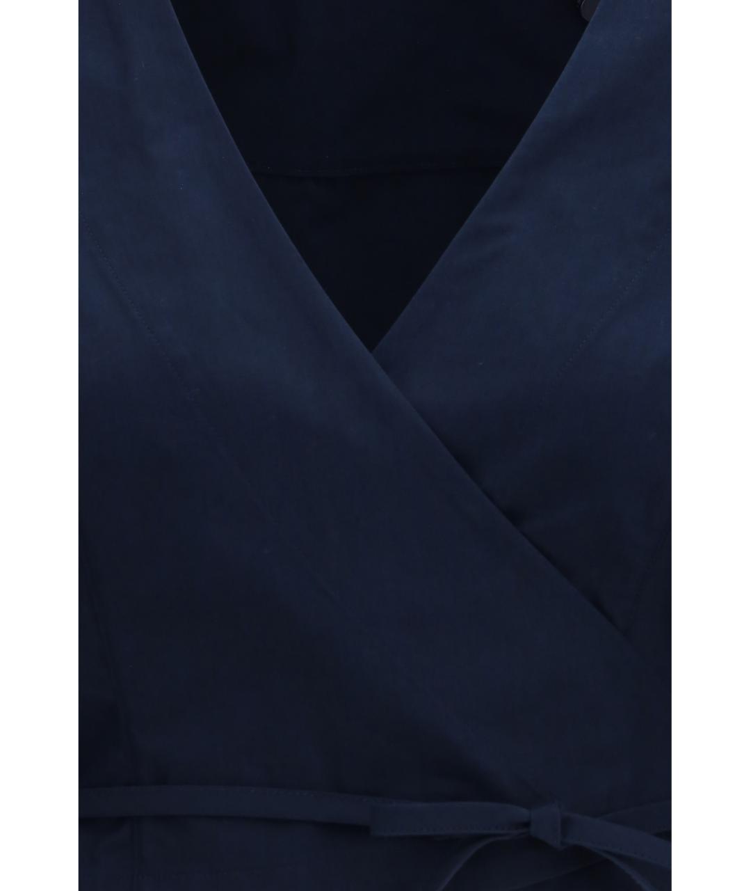 JACQUEMUS Темно-синяя хлопковая блузы, фото 3