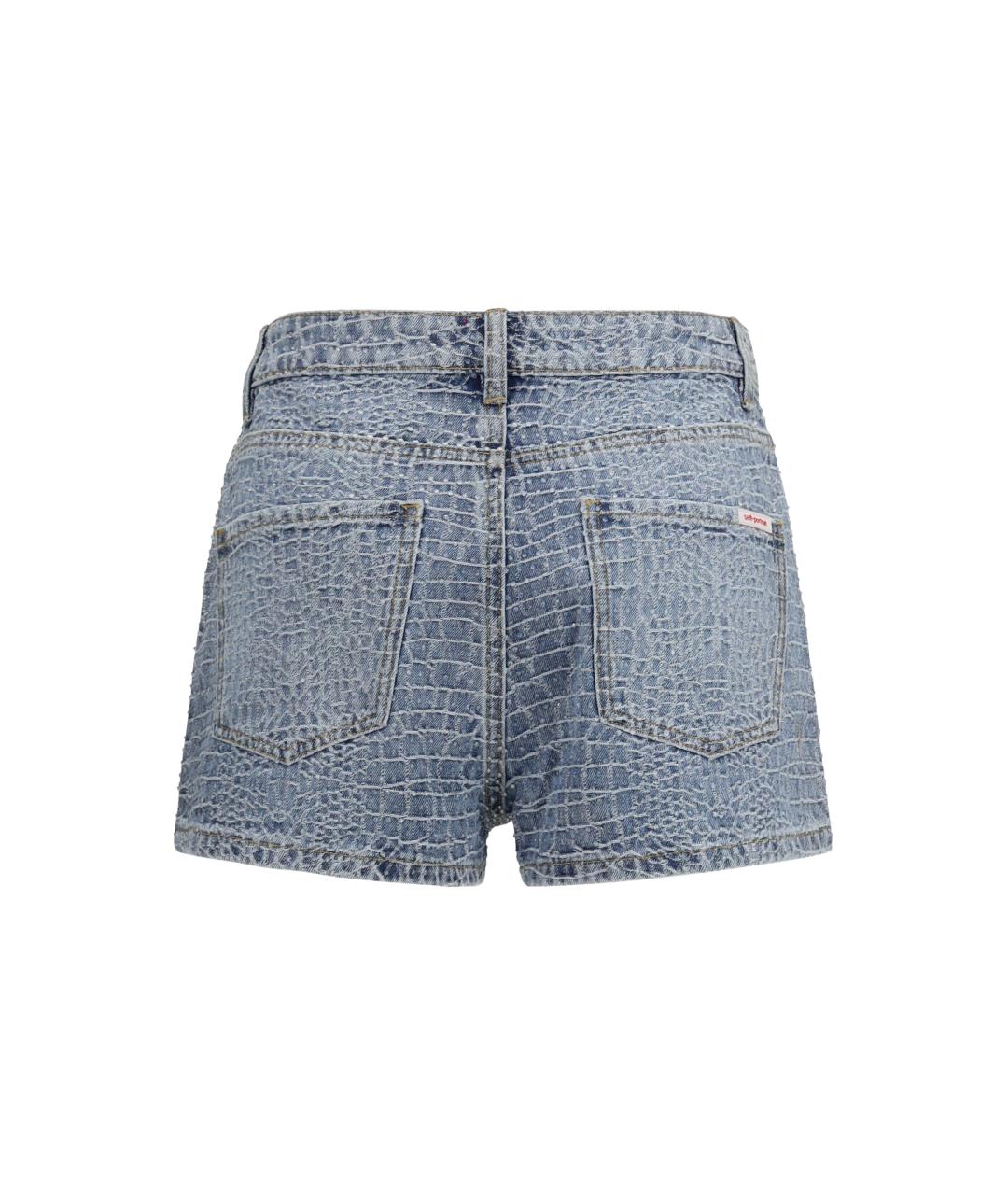 SELF-PORTRAIT Голубые хлопковые шорты, фото 2