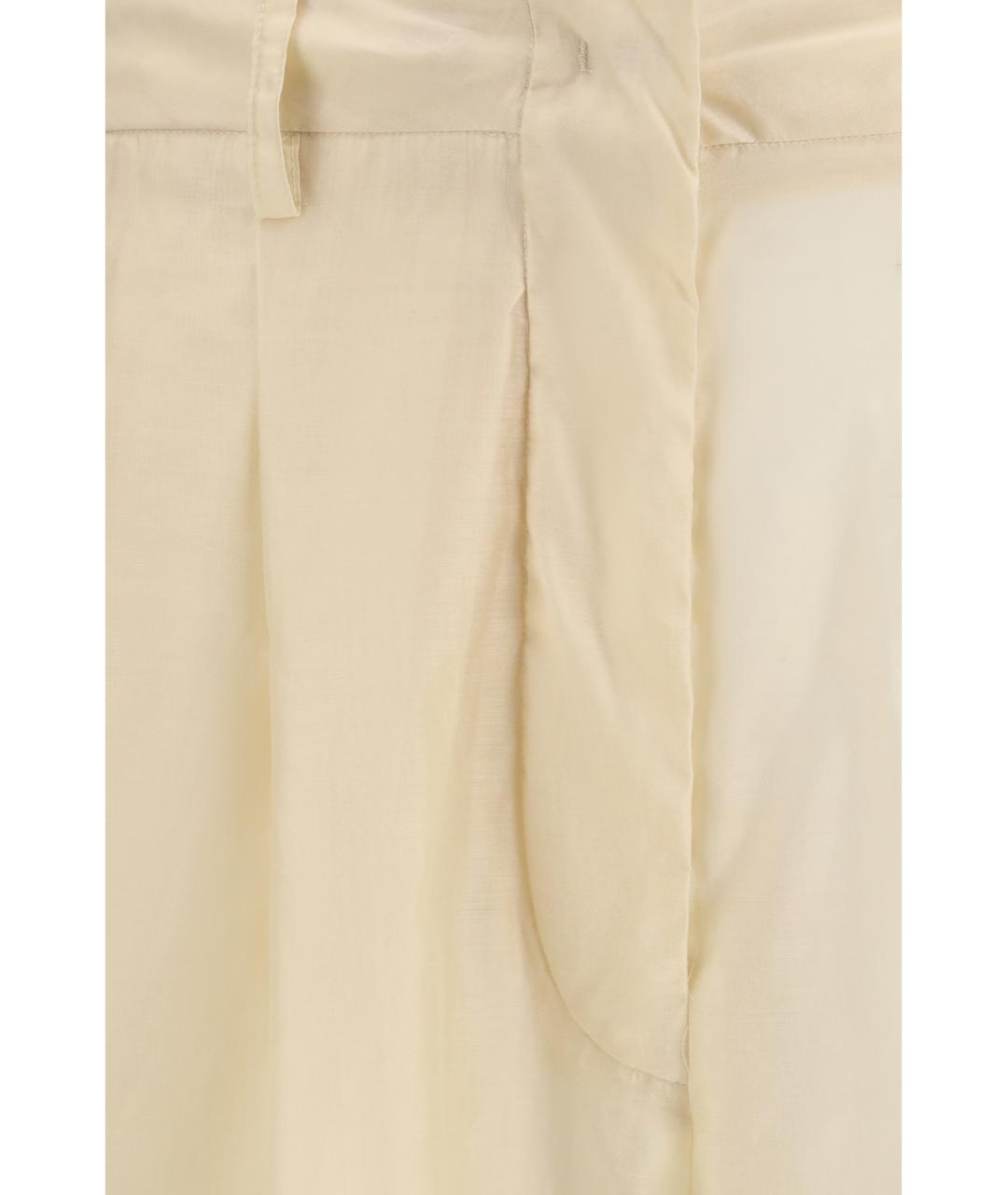 THELATEST Бежевые хлопковые прямые брюки, фото 3