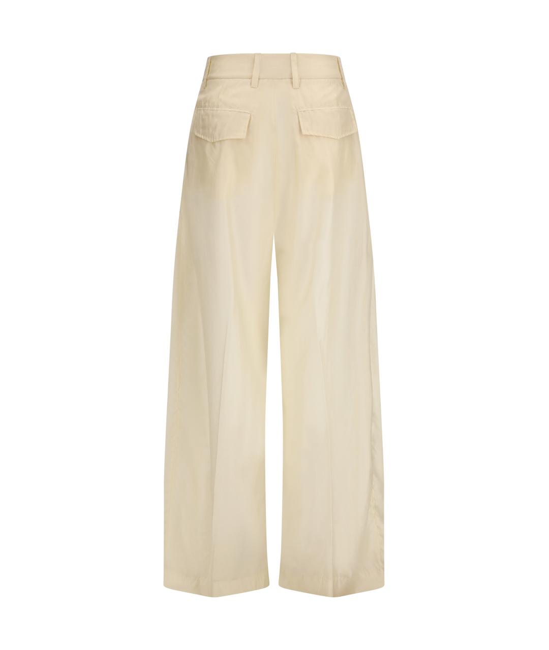 THELATEST Бежевые хлопковые прямые брюки, фото 2