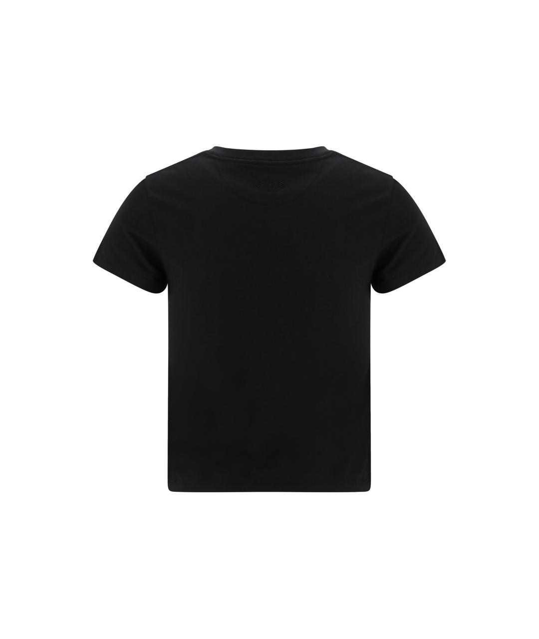 KENZO Черная хлопковая футболка, фото 2