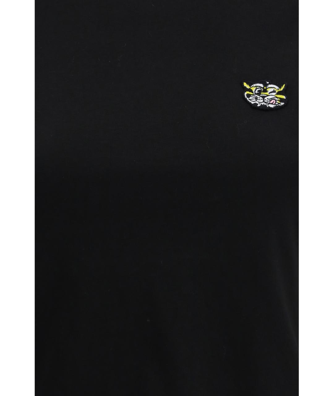 KENZO Черная хлопковая футболка, фото 3