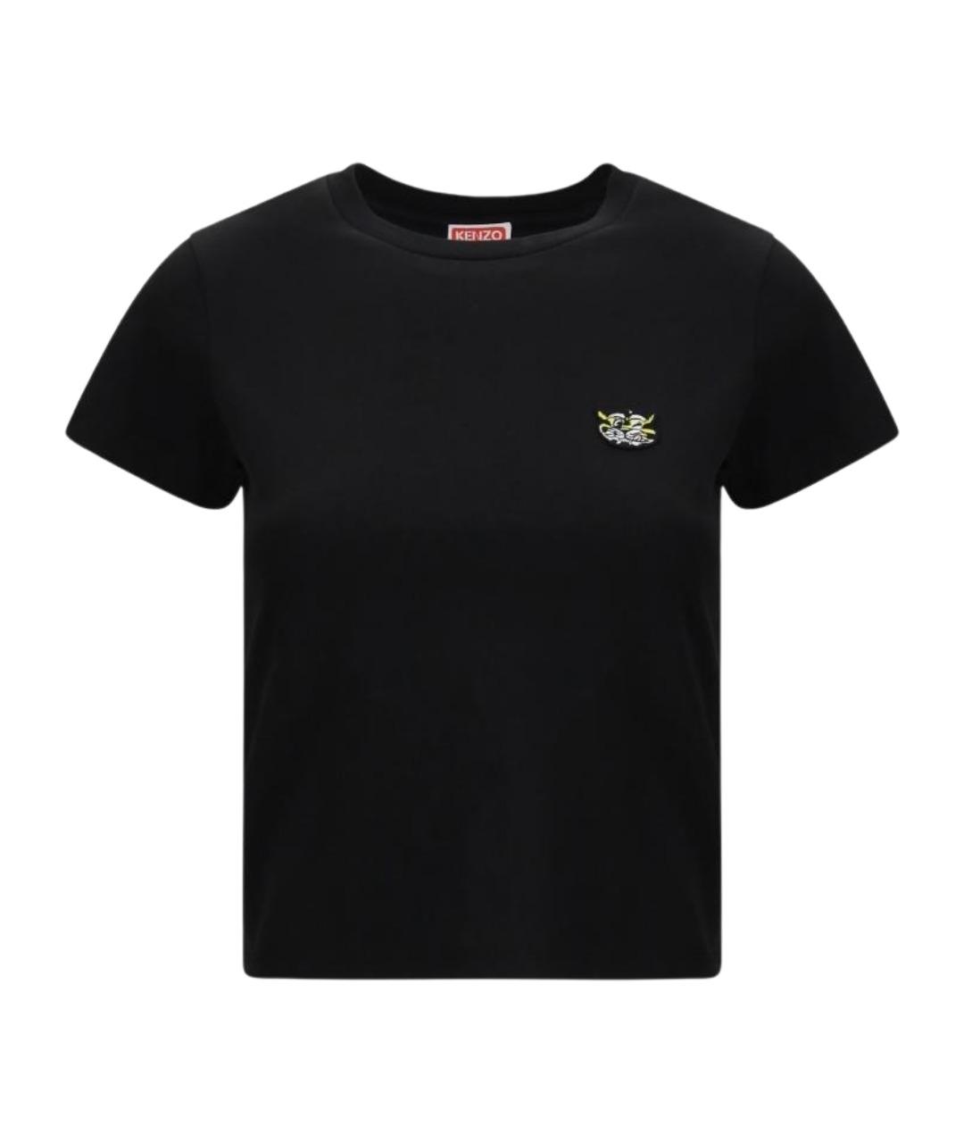 KENZO Черная хлопковая футболка, фото 1