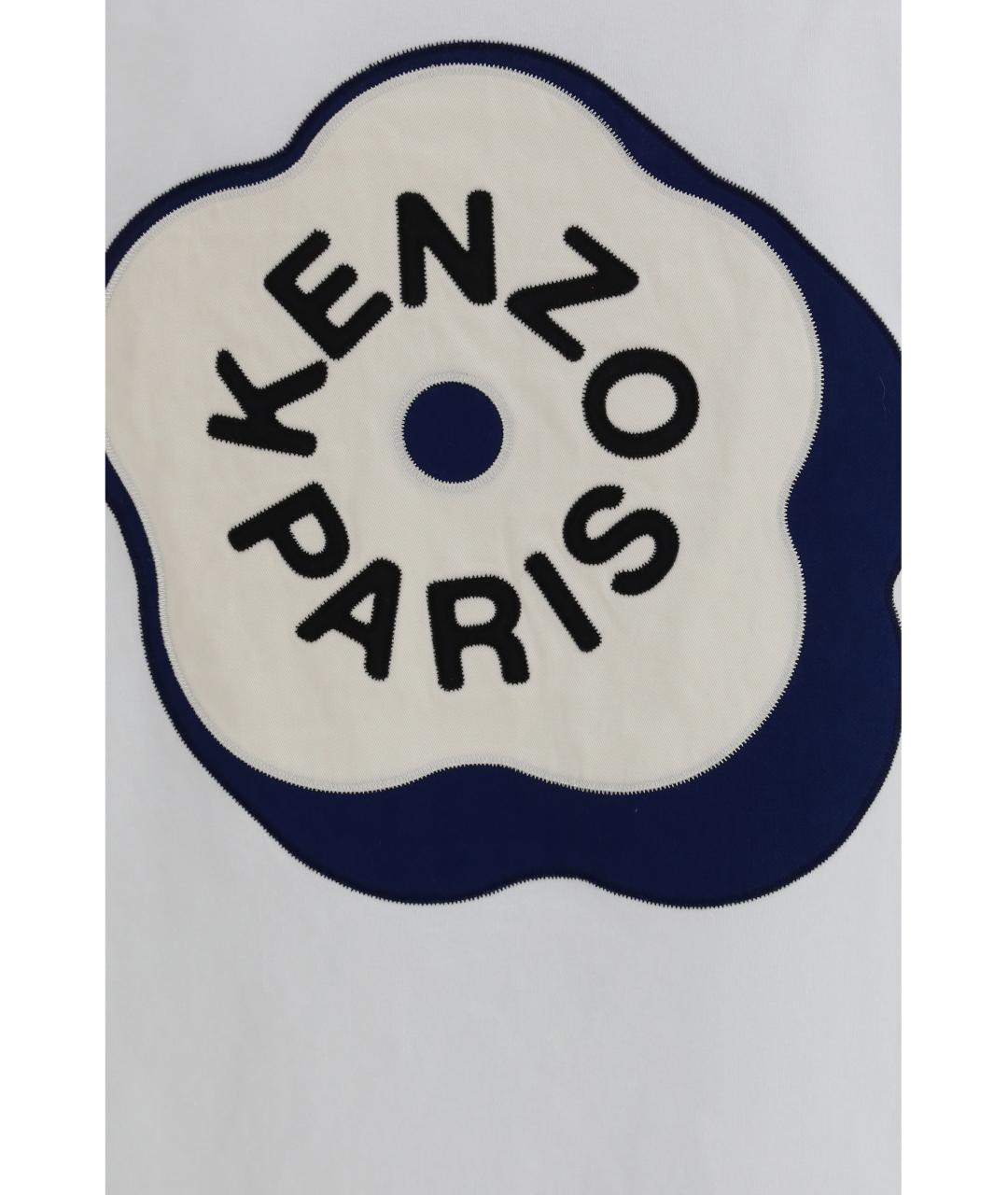 KENZO Белая хлопковая футболка, фото 3