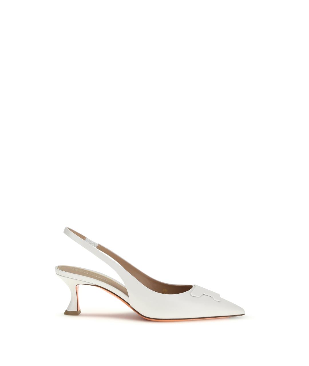 SANTONI Белые кожаные туфли, фото 5