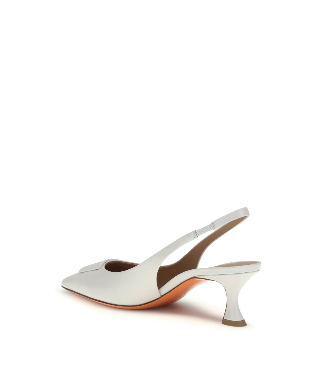 SANTONI Белые кожаные туфли, фото 3