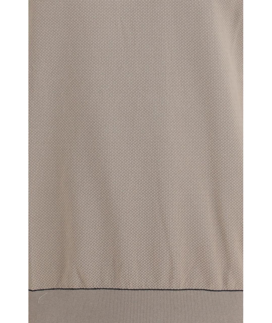 BRIONI Бежевая хлопковая футболка, фото 3