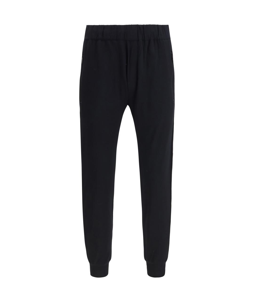 PRADA Черные хлопко-эластановые повседневные брюки, фото 1