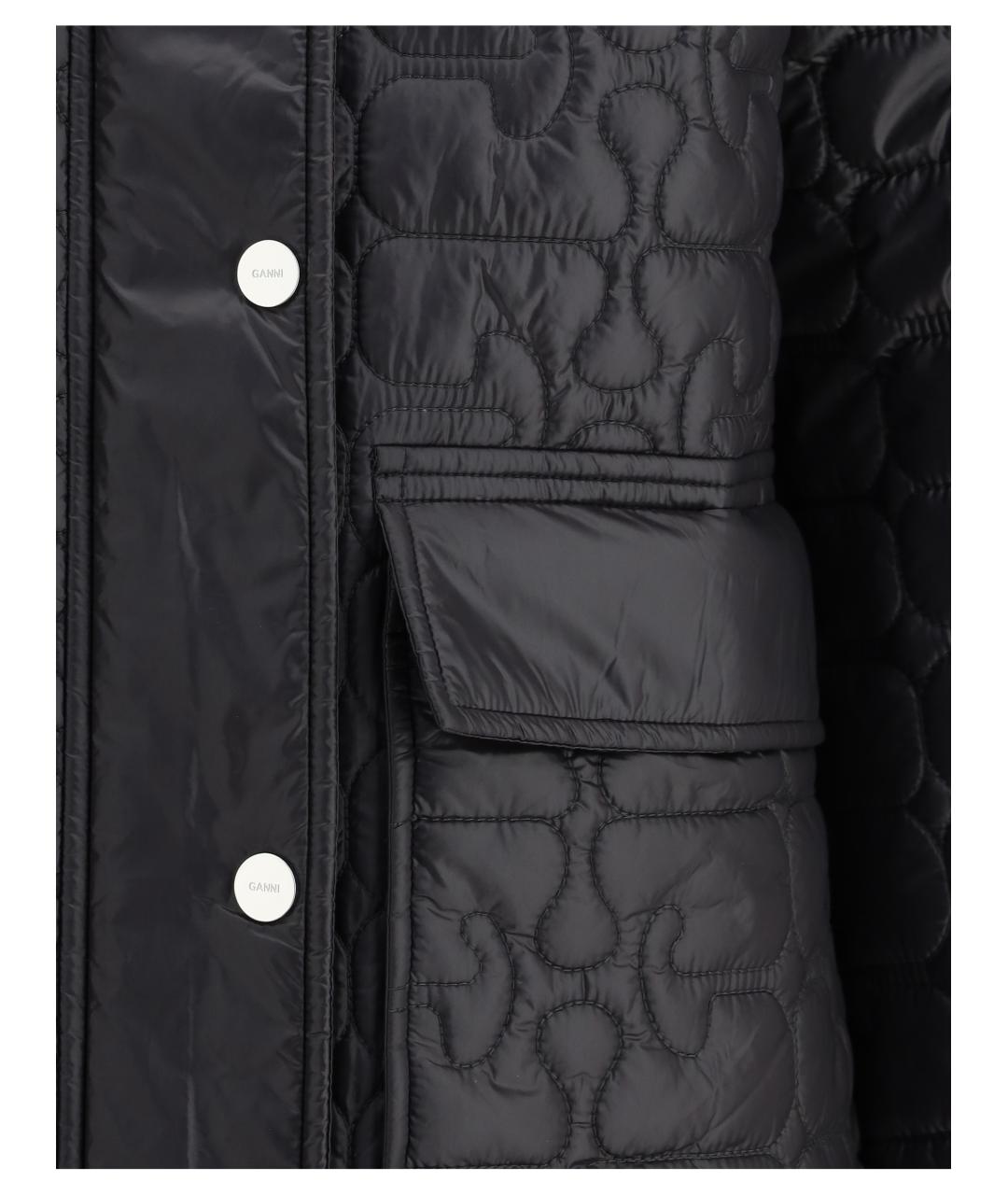 GANNI Черная полиамидовая куртка, фото 3