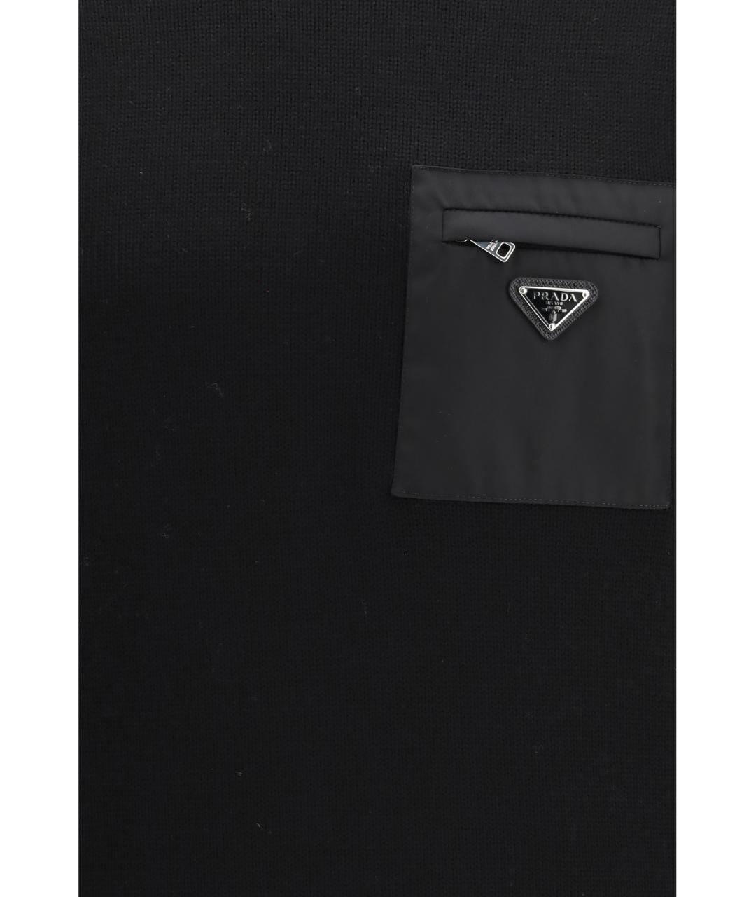 PRADA Черный шерстяной джемпер / свитер, фото 3