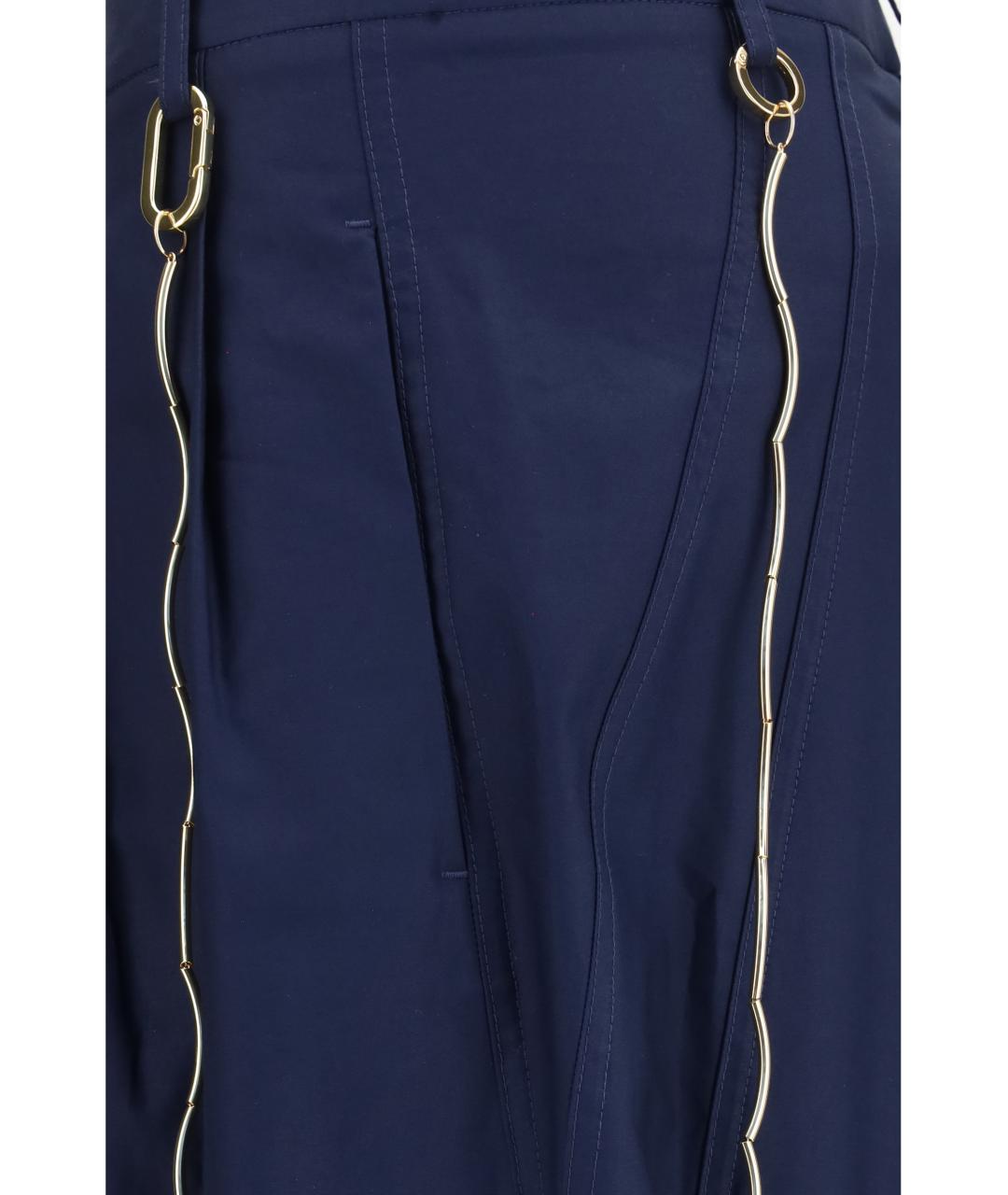 DARKPARK Синие хлопковые прямые брюки, фото 3