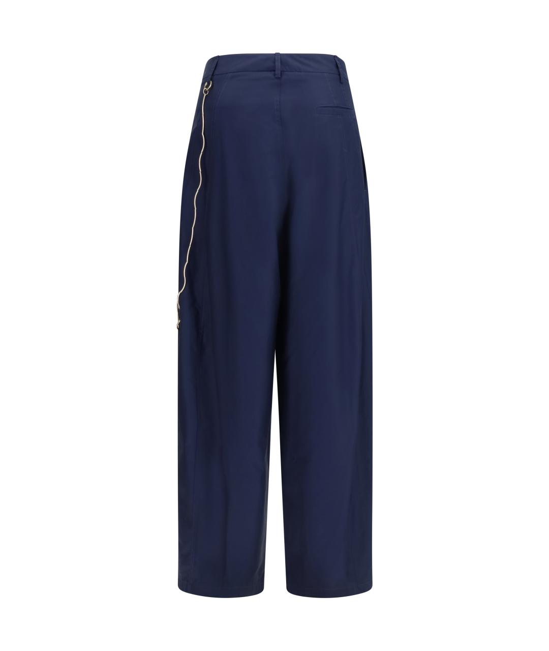 DARKPARK Синие хлопковые прямые брюки, фото 2