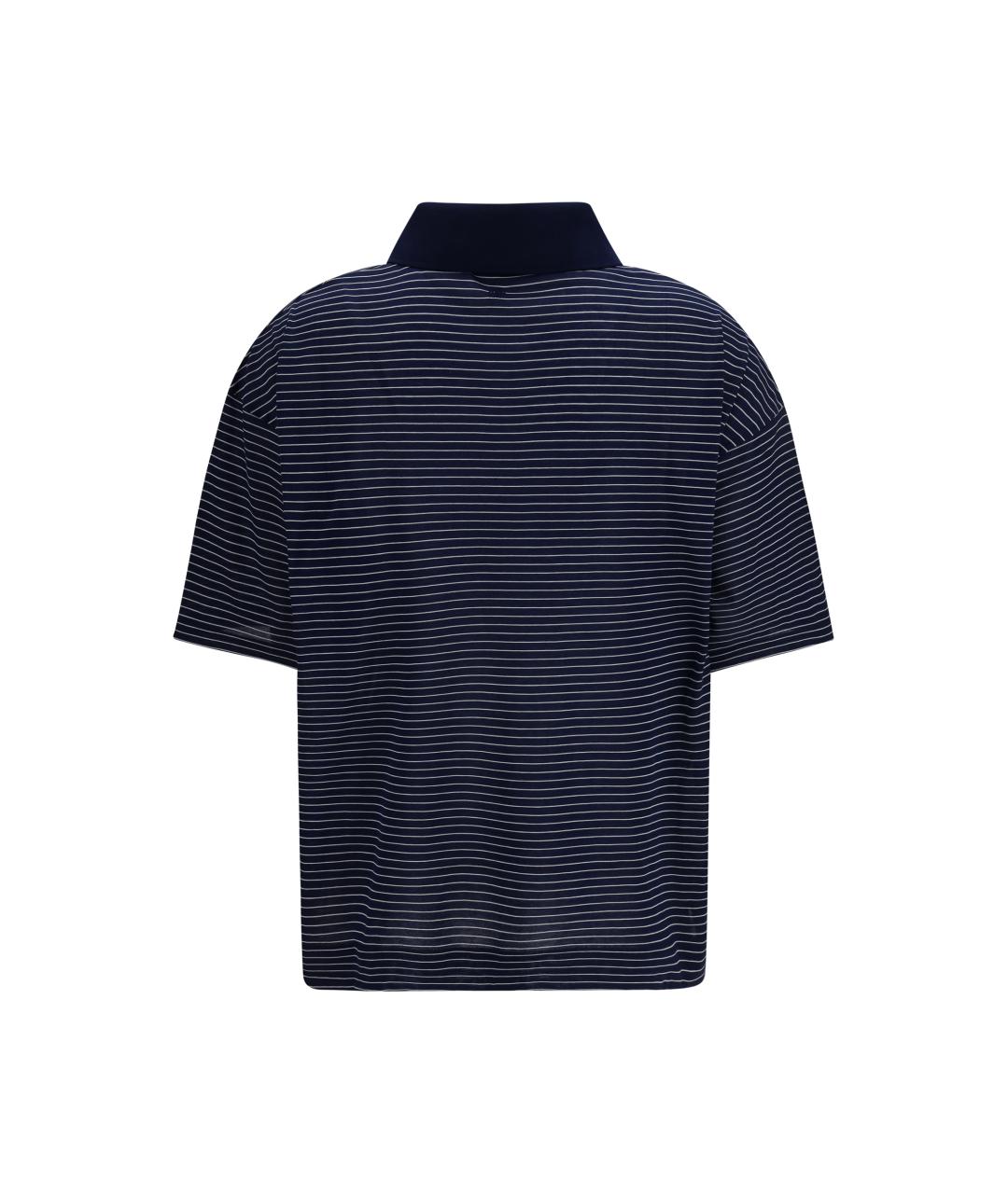 Ami Paris Темно-синяя хлопковая футболка, фото 2