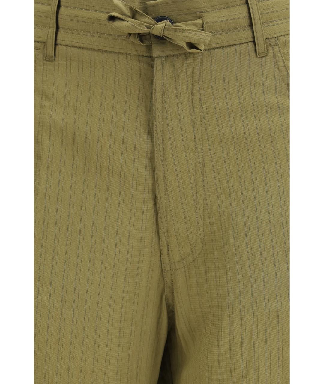 DARKPARK Хаки вискозные прямые брюки, фото 3