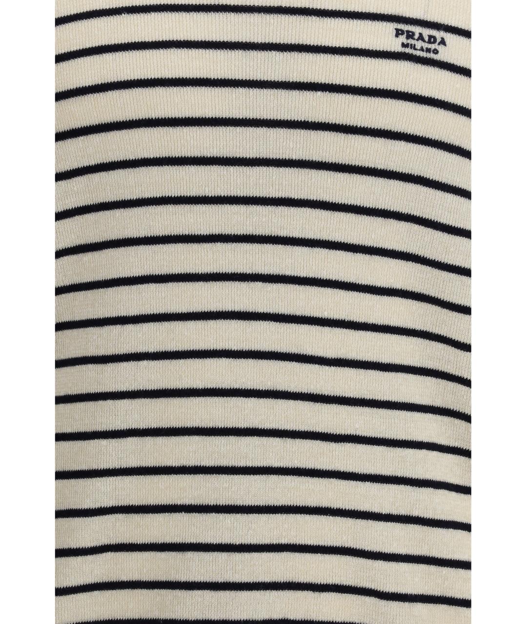 PRADA Бежевый льняной джемпер / свитер, фото 3