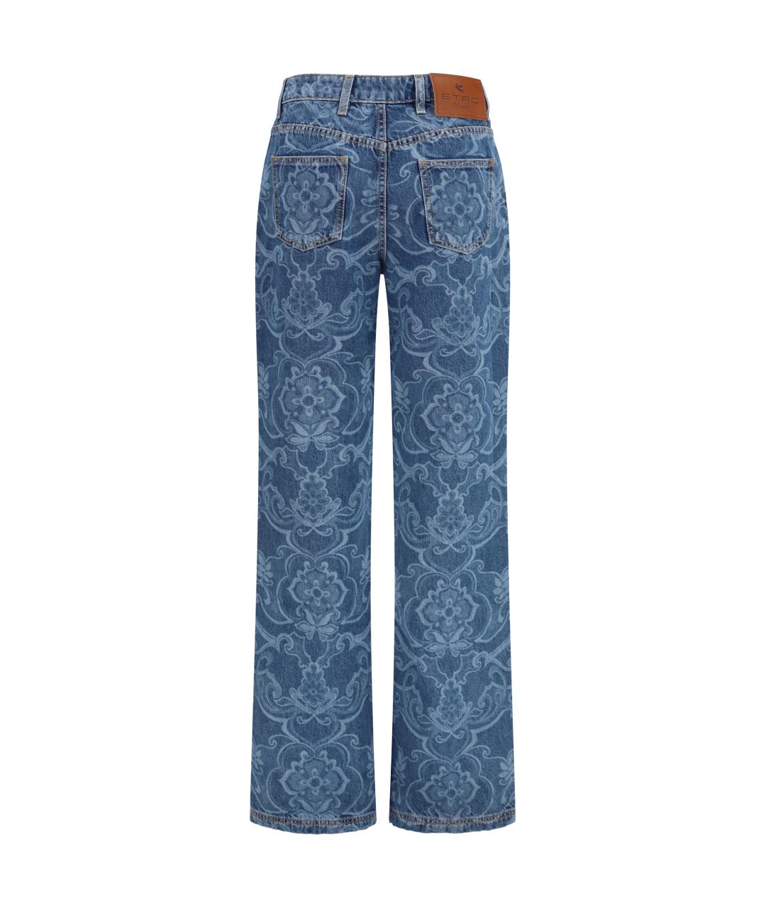 ETRO Синие хлопковые прямые джинсы, фото 2