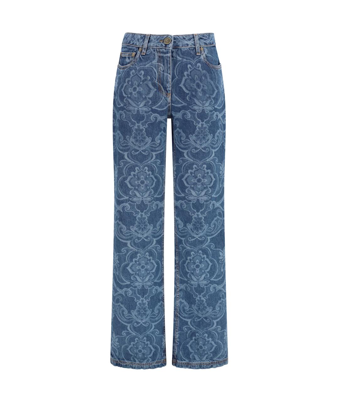 ETRO Синие хлопковые прямые джинсы, фото 1
