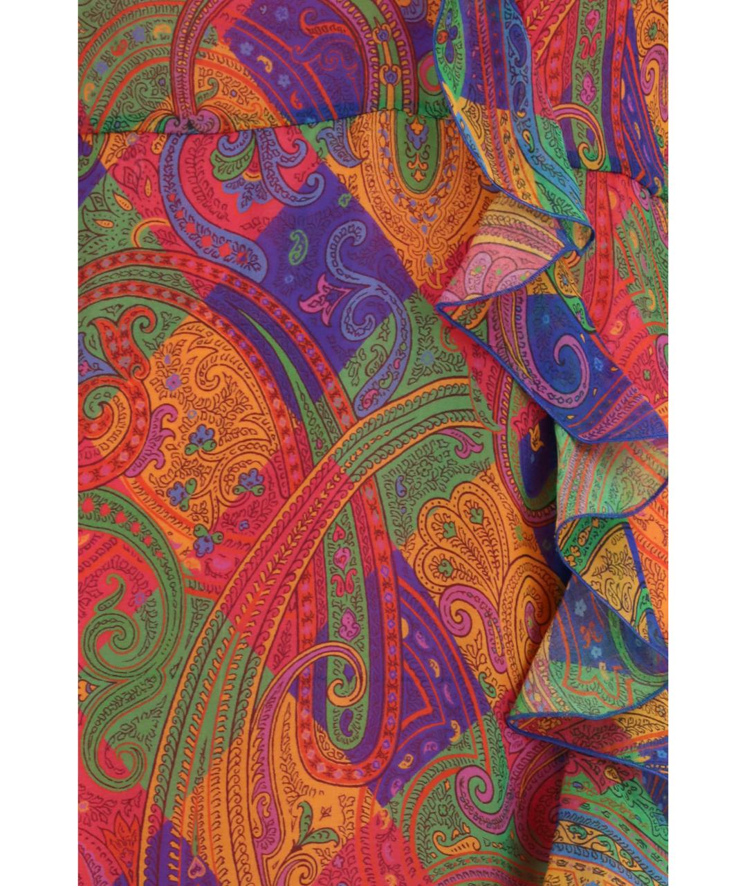 ETRO Мульти шелковое вечернее платье, фото 3