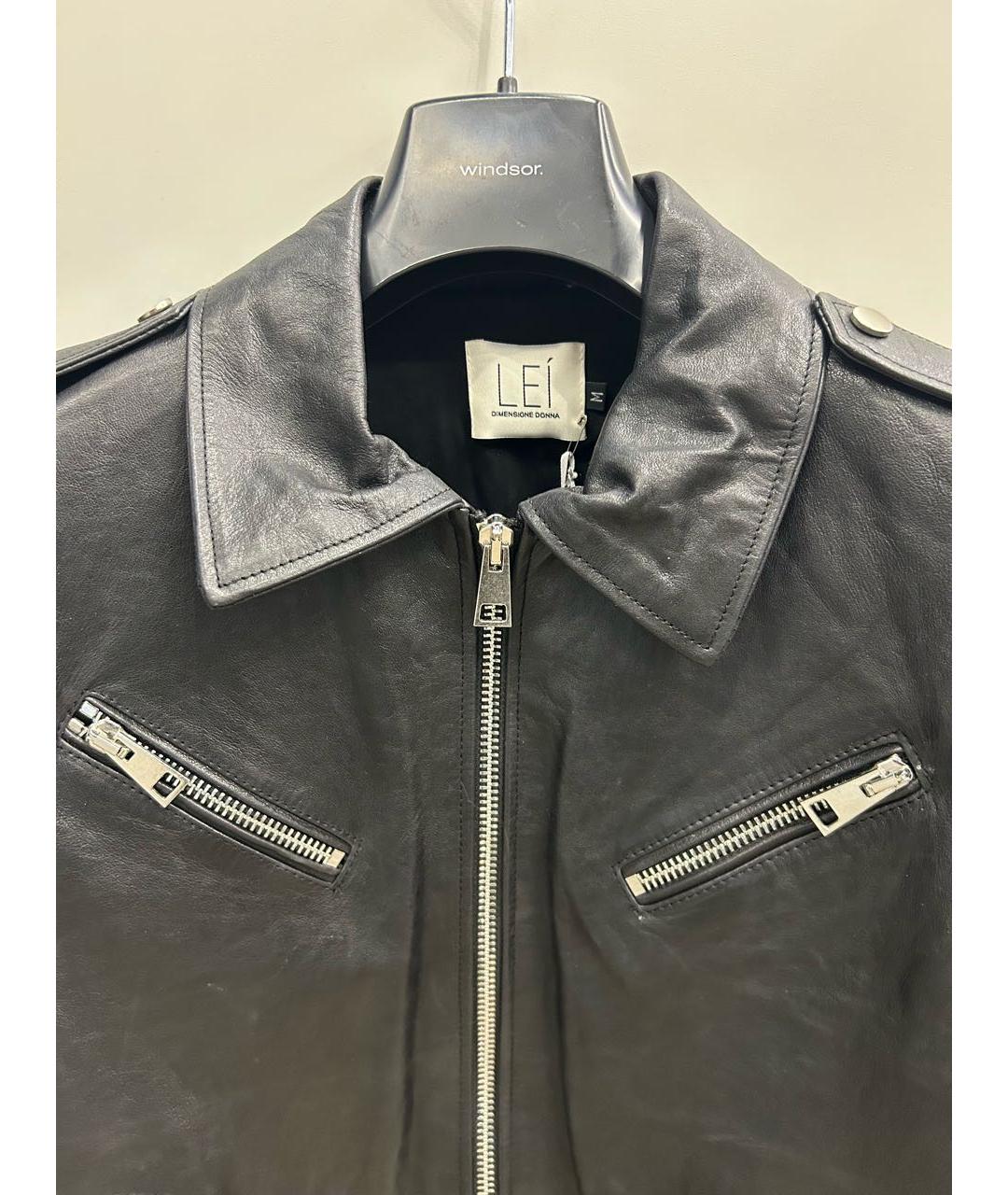 LEVI Черная кожаная куртка, фото 3