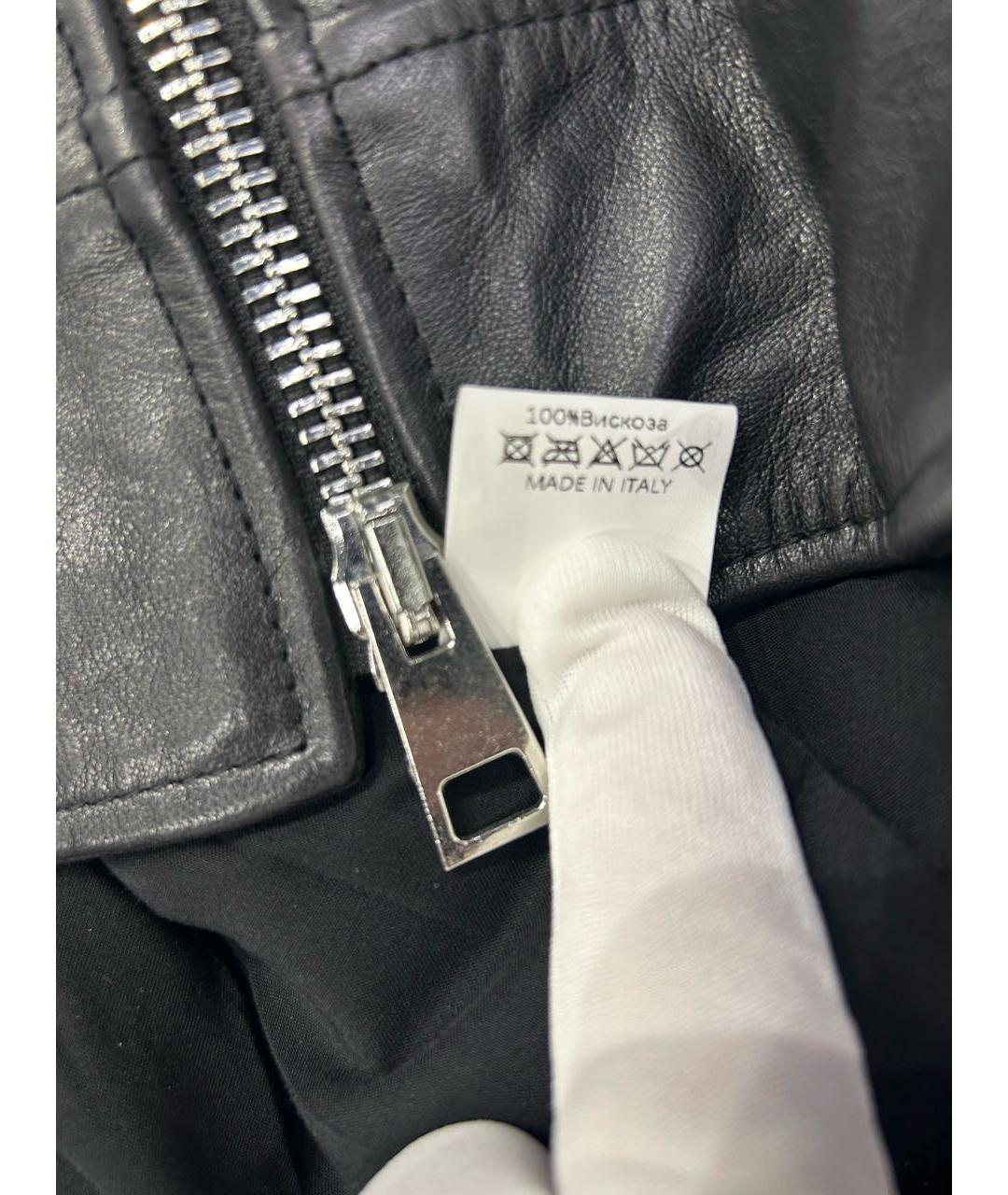 LEVI Черная кожаная куртка, фото 5