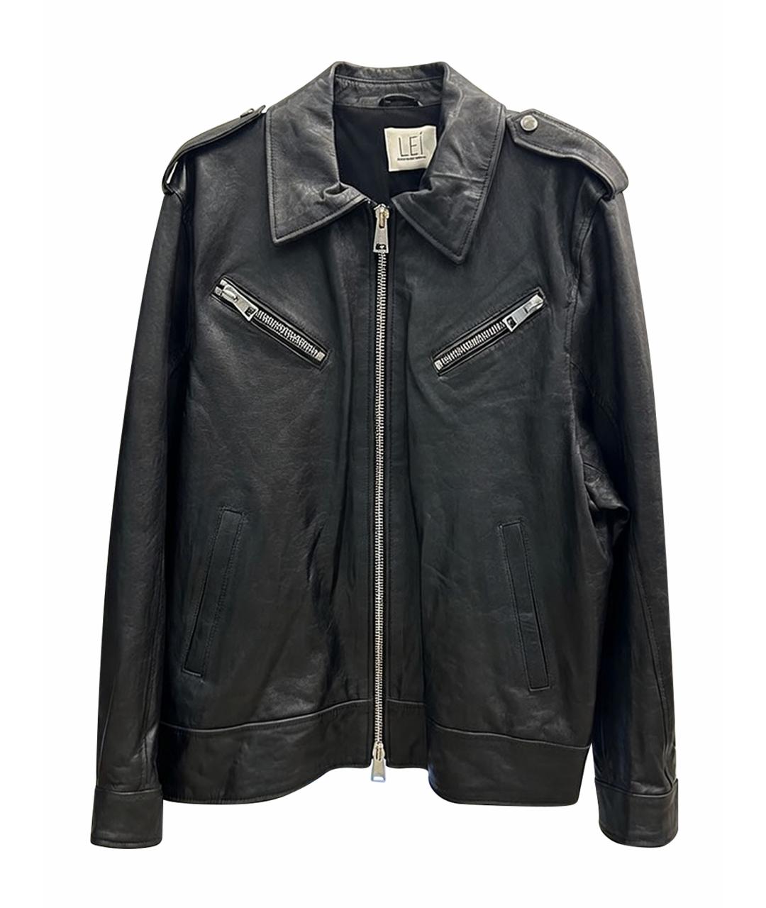 LEVI Черная кожаная куртка, фото 1