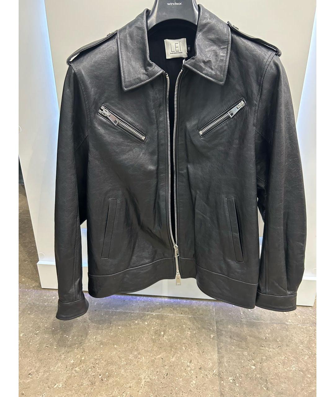 LEVI Черная кожаная куртка, фото 7