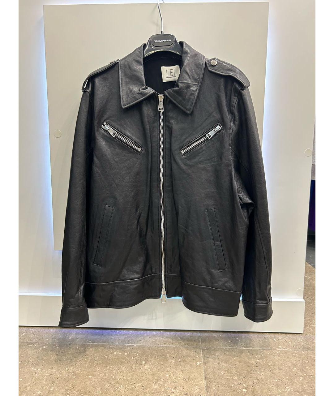 LEVI Черная кожаная куртка, фото 9