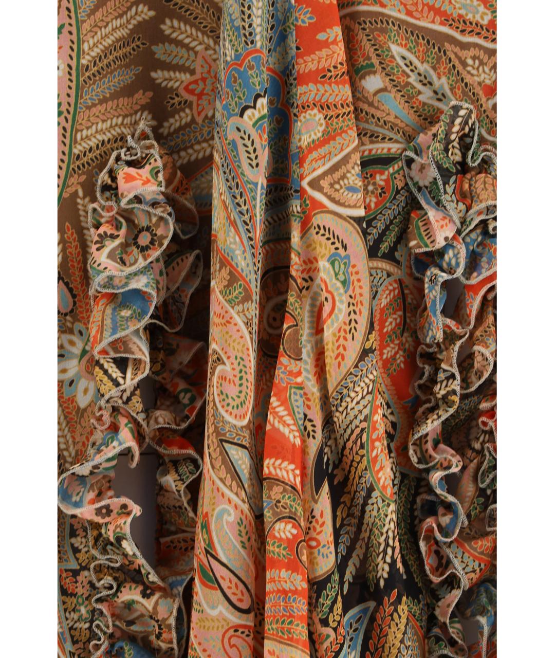 ETRO Мульти шелковая юбка макси, фото 3